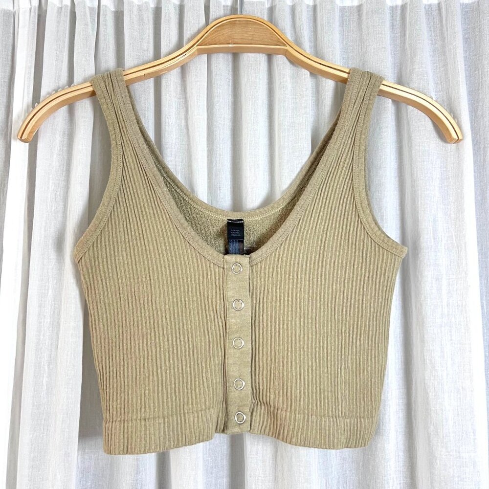 Ubran Outfitters Out From Under Drew Snap Front Seamless Bra in Tan